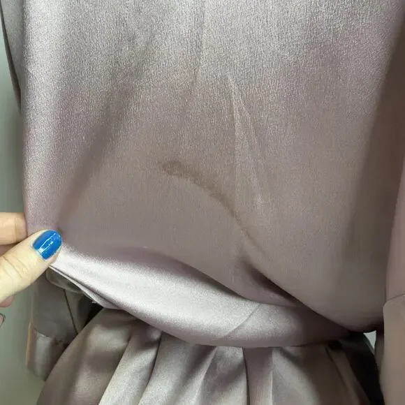 Victorias Secret Satin Robe 3/4 Sleeves XS /S Mid Thigh Length Pink Pockets READ - Picture 10 of 15